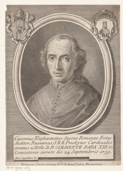 Portret van kardinaal Gaetano Fantuzzi, ook bekend als Cajetanus Elephantutius