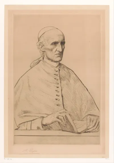 Portret van kardinaal Henry Eduard Manning aartsbisschop van Westminster