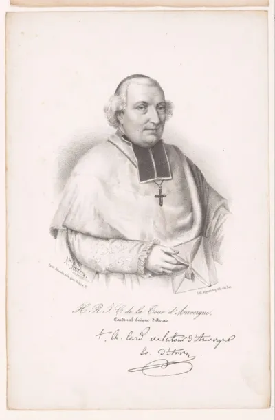 Portret van kardinaal Hugues de La Tour d'Auvergne-Lauraguais