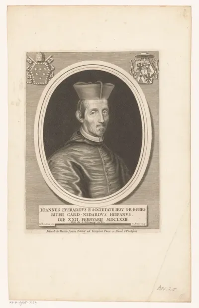 Portret van kardinaal Johann Eberhard Nithard