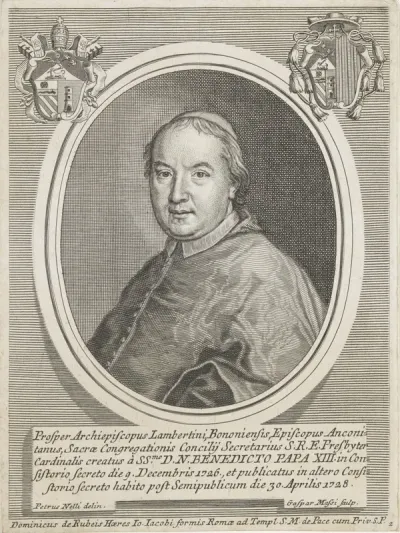 Portret van kardinaal Prospero Lorenzo Lambertini, de latere paus Benedictus XIV