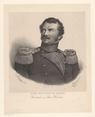 Portret van Karel Bernard hertog van Saxen-Weimar-Eisenach