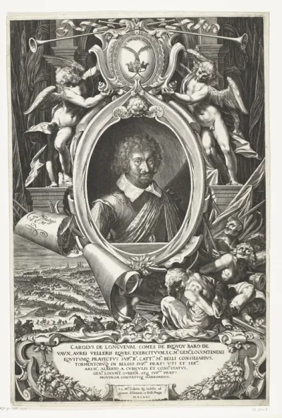 Portret van Karel Bonaventura de Longueval, graaf van Buquoy