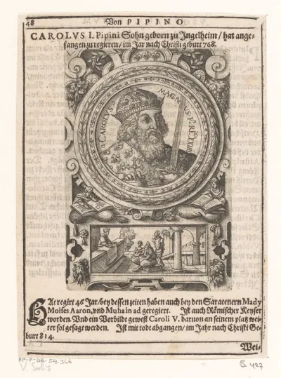 Portret van Karel de Grote, keizer van het Heilige Roomse Rijk