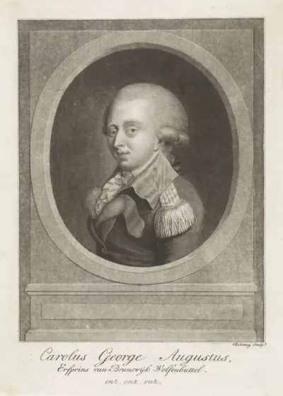 Portret van Karel George August, kroonprins van Brunswijk-Wolfenbüttel