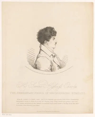 Portret van Karel, hertog van Mecklenburg-Strelitz