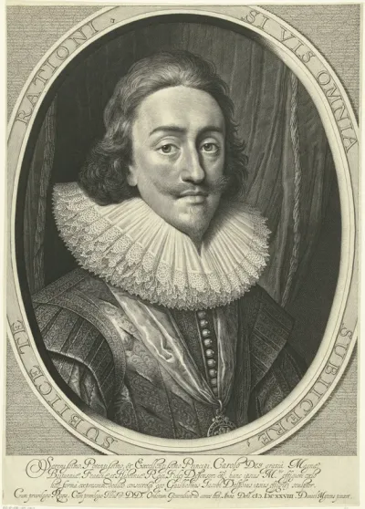Portret van Karel I, koning van Engeland in ovaal