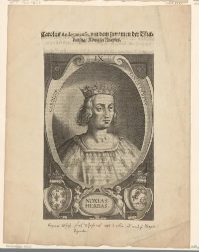 Portret van Karel I, koning van Napels