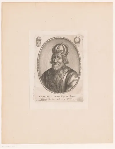 Portret van Karel II de Kale van Frankrijk