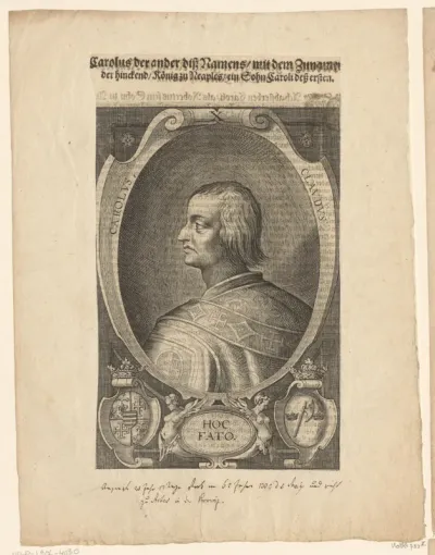 Portret van Karel II, koning van Napels