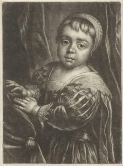 Portret van Karel II, prins van Wales, als kind