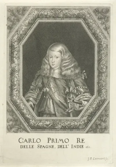 Portret van Karel II van Spanje als kind