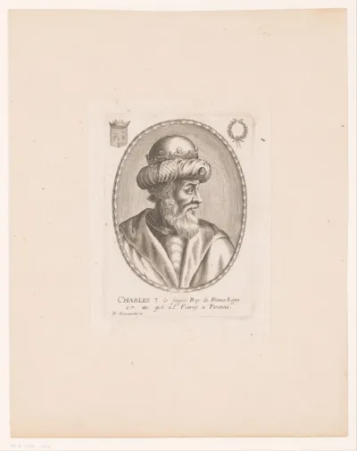 Portret van Karel III de Eenvoudige van Frankrijk