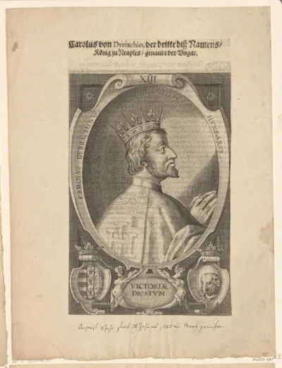 Portret van Karel III, koning van Napels