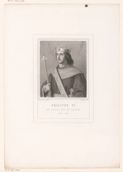 Portret van Karel IV, koning van Frankrijk en Navarra