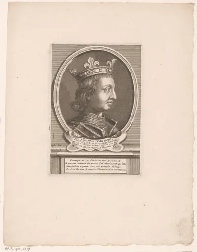 Portret van Karel IV, koning van Frankrijk