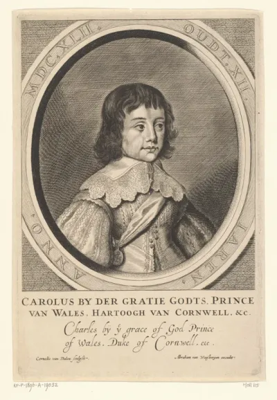 Portret van Karel, prins van Wales op 12-jarige leeftijd