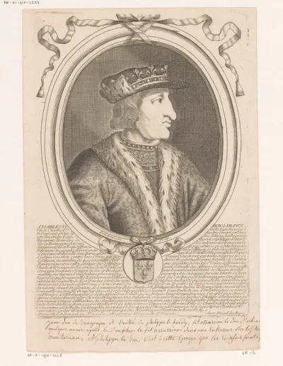Portret van Karel VI, koning van Frankrijk