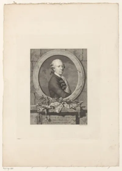 Portret van Karel Willem Ferdinand hertog van Brunswijk-Wolfenbüttel