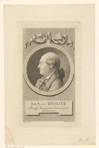 Portret van Karl Abraham von Zedlitz
