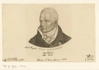 Portret van Karl August von Hardenberg