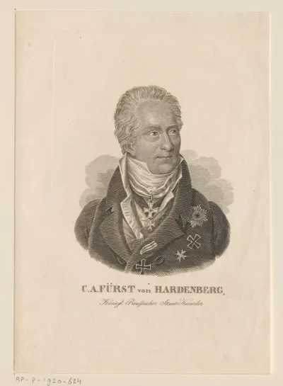 Portret van Karl August von Hardenberg