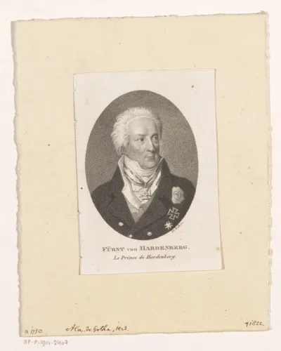 Portret van Karl August von Hardenberg