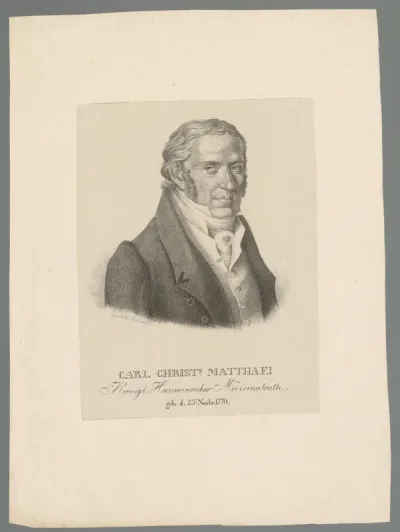 Portret van Karl Christian Matthaei