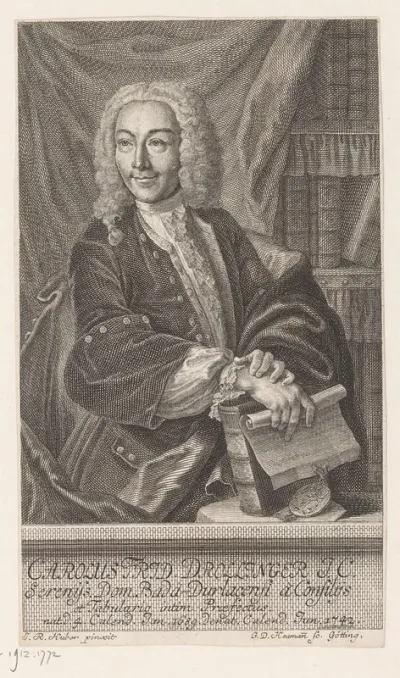 Portret van Karl Friedrich Drollinger