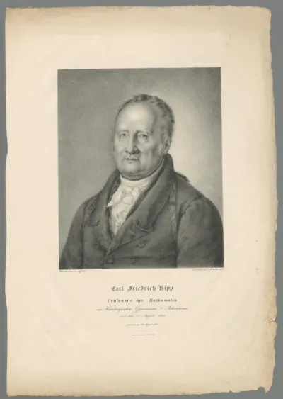 Portret van Karl Friedrich Hipp