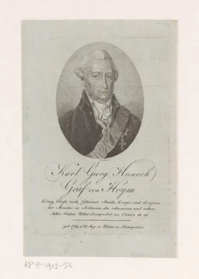 Portret van Karl Georg Heinrich von Hoym