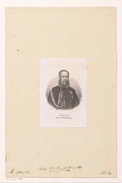 Portret van Karl I, koning van Wurtemberg