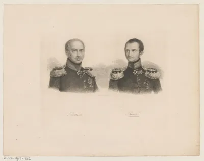Portret van Karl Prittwitz en Eduard von Bonin