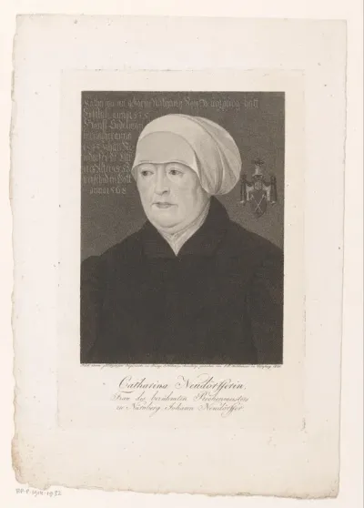 Portret van Katharina Neudörffer