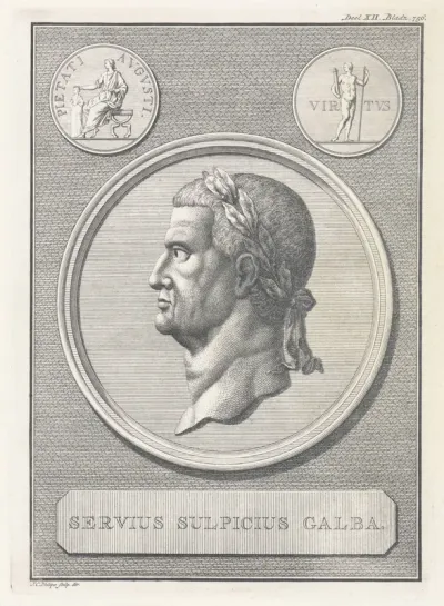 Portret van keizer Galba