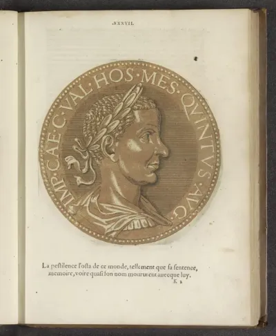 Portret van keizer Hostilianus