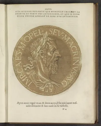 Portret van keizer Macrinus