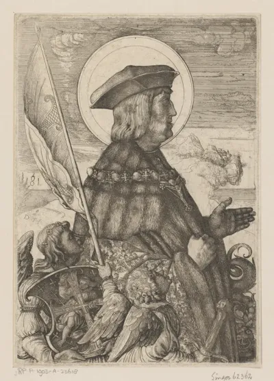 Portret van keizer Maximiliaan I als Sint-Joris