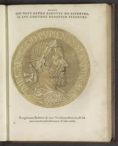 Portret van keizer Pupienus