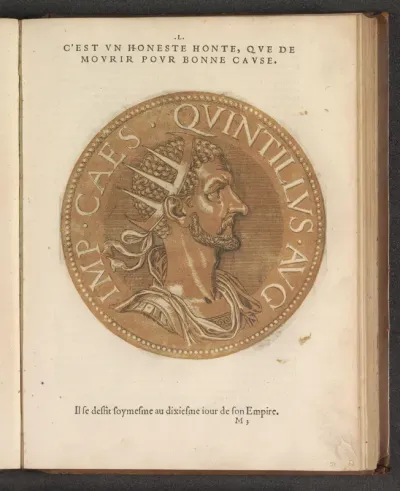 Portret van keizer Quintillus