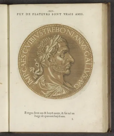 Portret van keizer Trebonianus Gallus