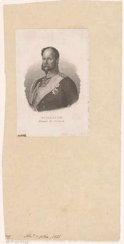 Portret van keizer Wilhelm I van Duitsland als prins van Pruisen