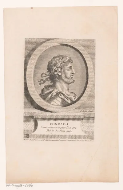 Portret van Koenraad I van Franken