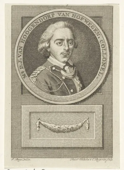 Portret van kolonel Diederik Johan van Hoogendorp van Hofwegen