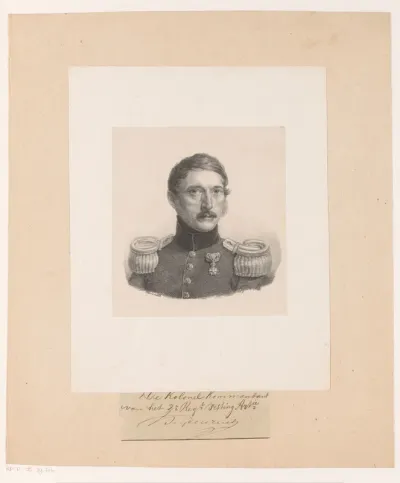 Portret van kolonel kommandant Heydenreich