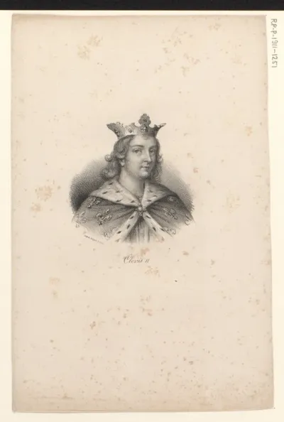 Portret van koning Clovis II