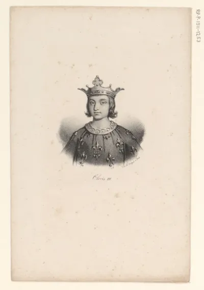 Portret van koning Clovis III