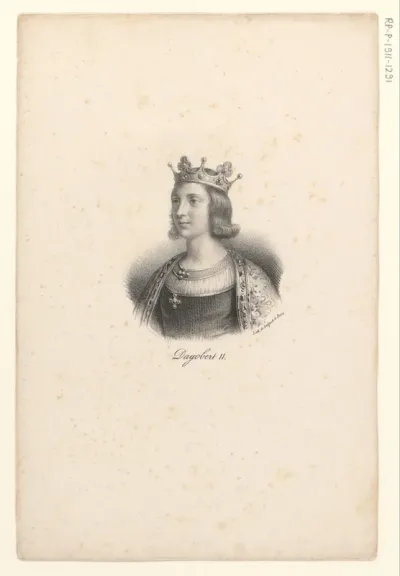 Portret van koning Dagobert II