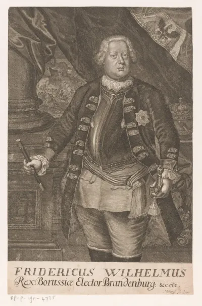 Portret van koning Frederik Willem I van Pruisen, keurvorst van Brandenburg