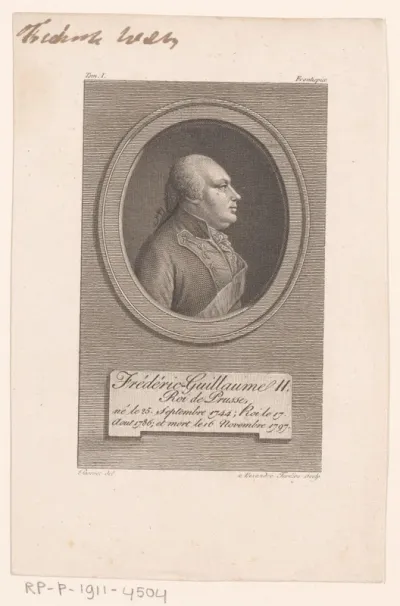 Portret van koning Frederik Willem II van Pruisen